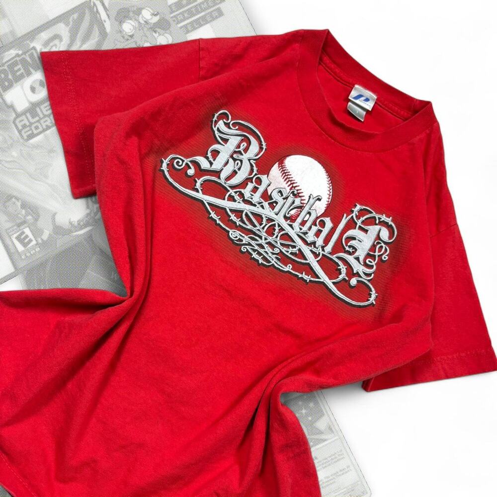 Skater Prospirit Graphic Puff Print Baseball‎ Babygirl tee